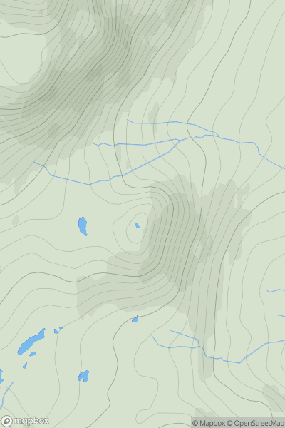 Thumbnail image for Meall an Daimh [Applecross to Achnasheen] showing contour plot for surrounding peak